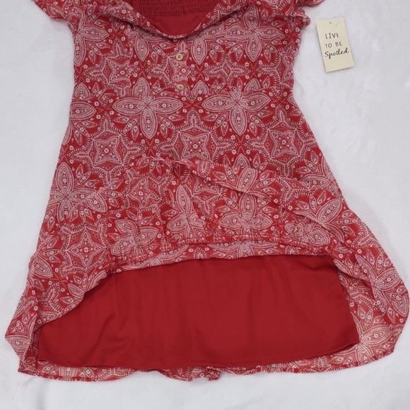 Live To Be Spoiled Patterned Short Sleeve Dress - Picture 15 of 16